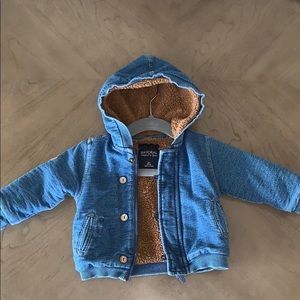 Mayoral brown fleece lined jean jacket